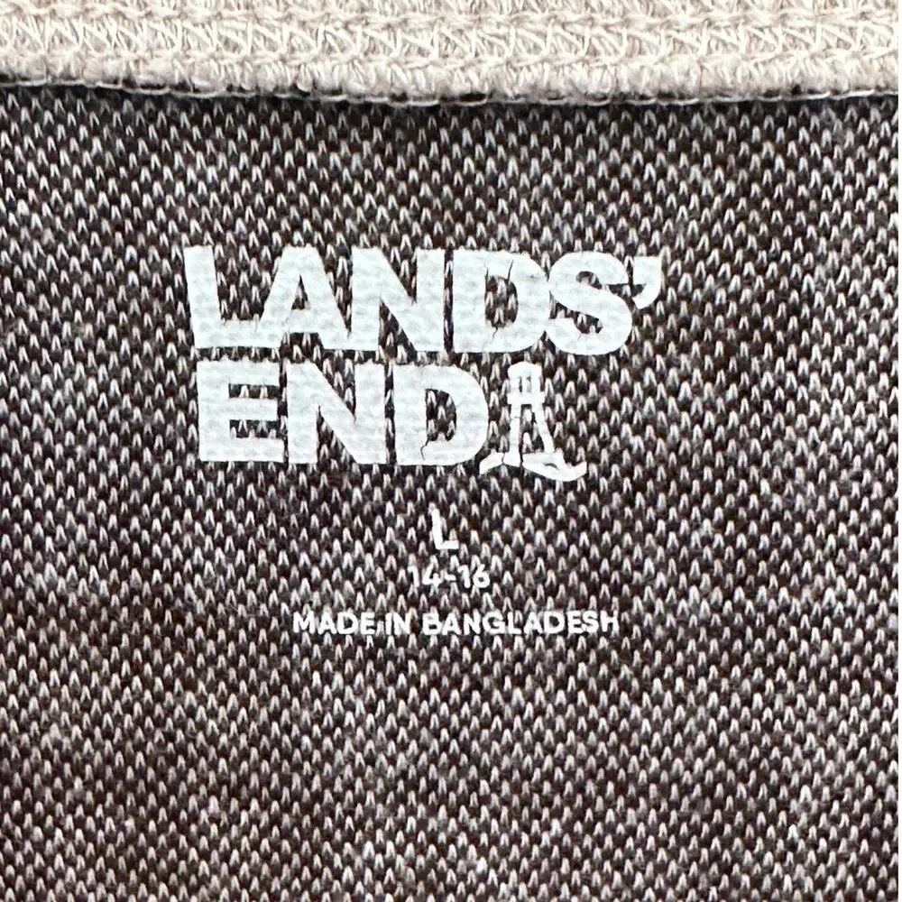 Lands End sport knit jacquard sweatshirt tunic size large